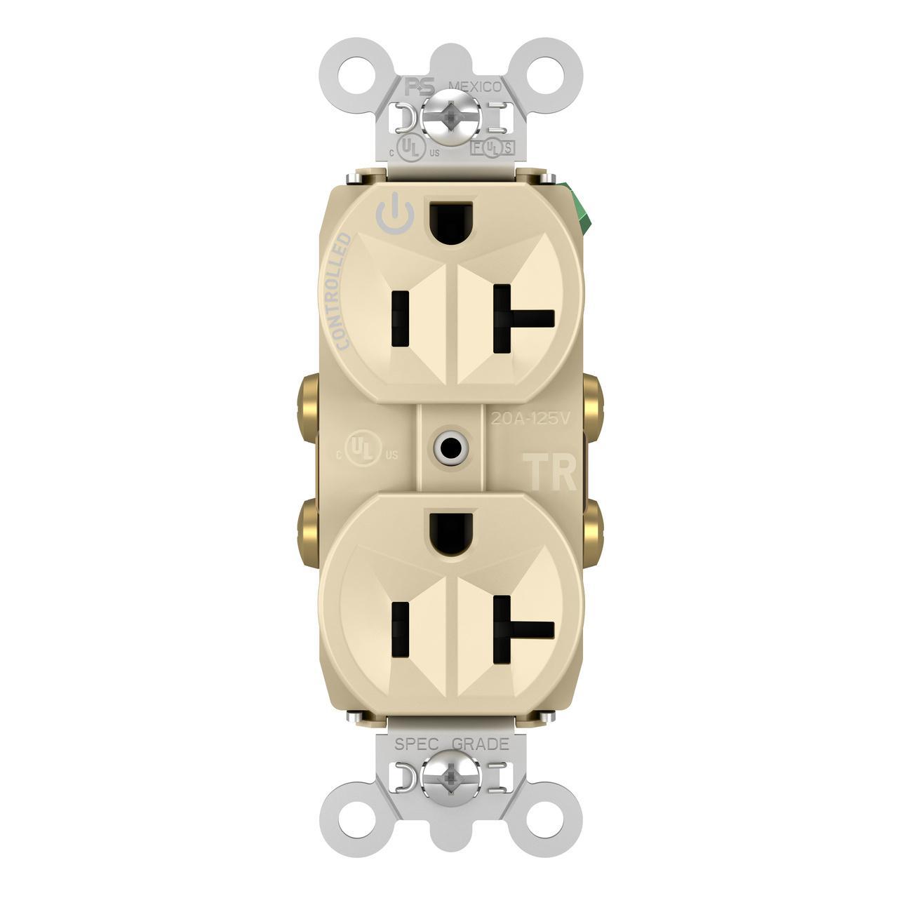 Pass & Seymour® TR5362CHI Straight Blade Receptacles
