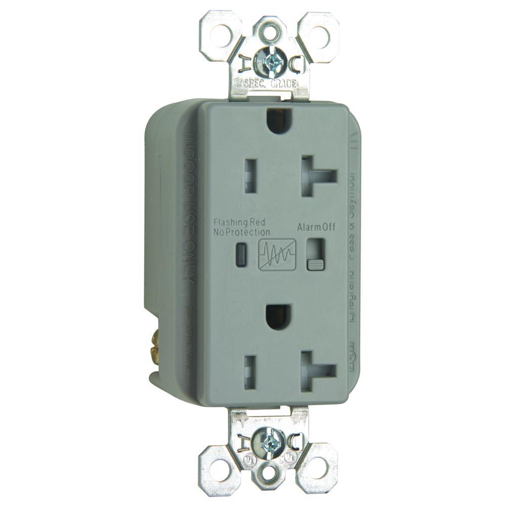 Pass & Seymour® TR5362GRYSP Straight Blade Receptacles