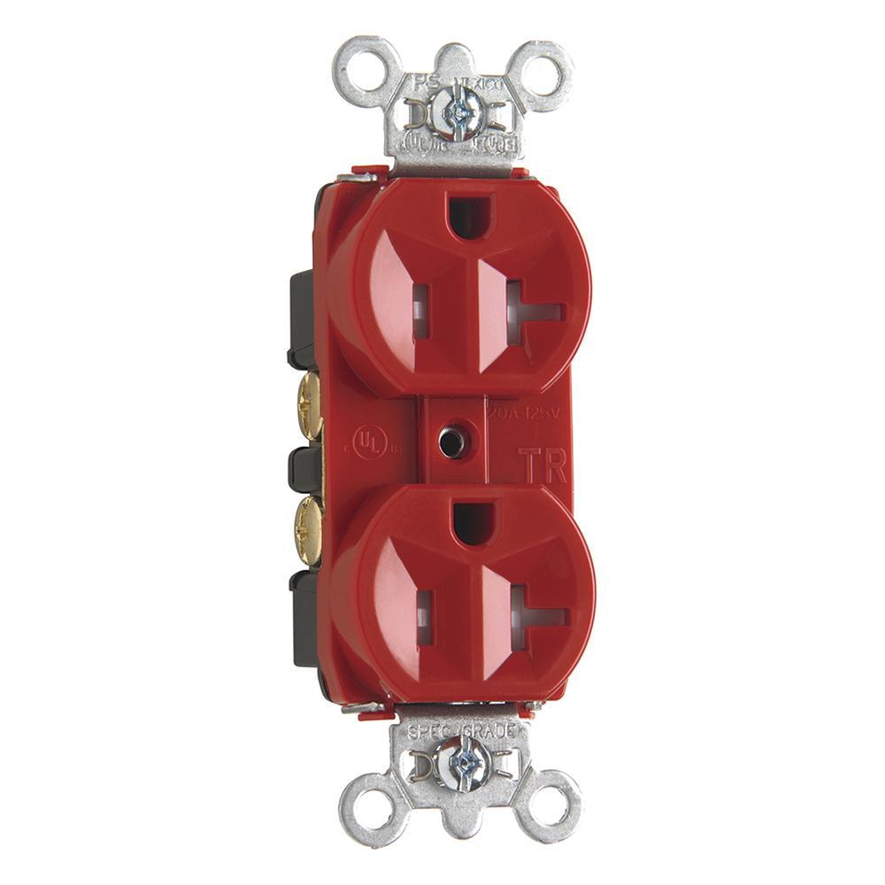 Pass & Seymour® TR5362RED Straight Blade Receptacles