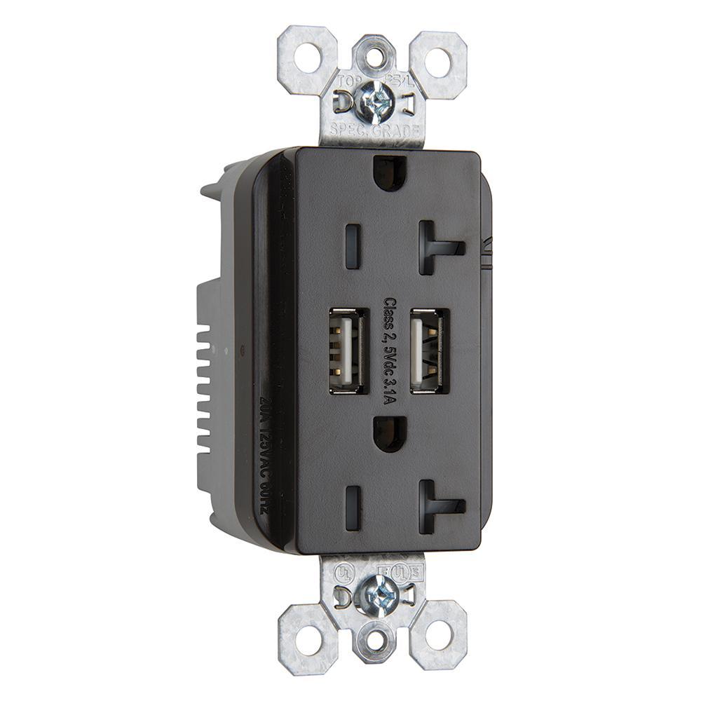 Pass & Seymour® TR5362USB Receptacles & USB Ports