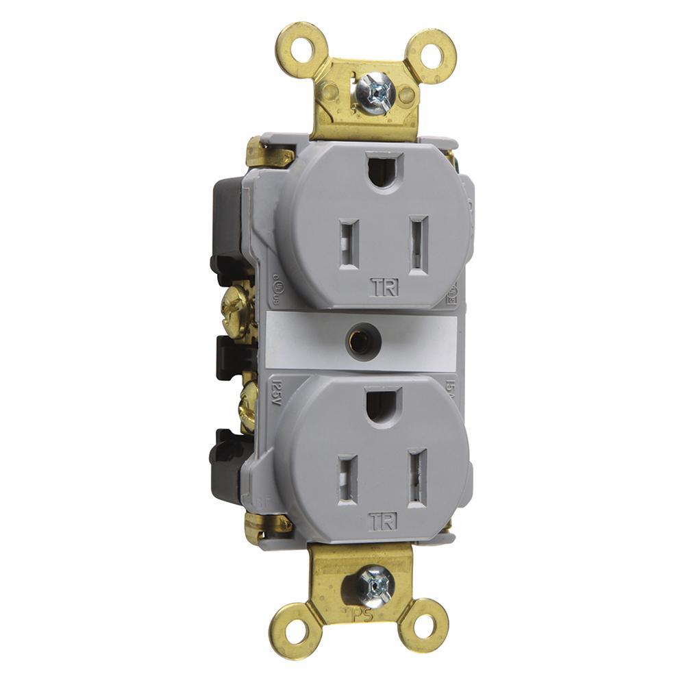 Pass & Seymour® TR62GRY Straight Blade Receptacles
