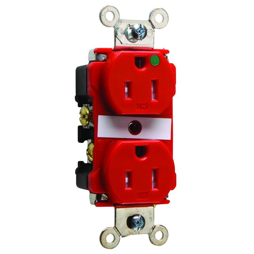 Pass & Seymour® TR62HRED Straight Blade Receptacles