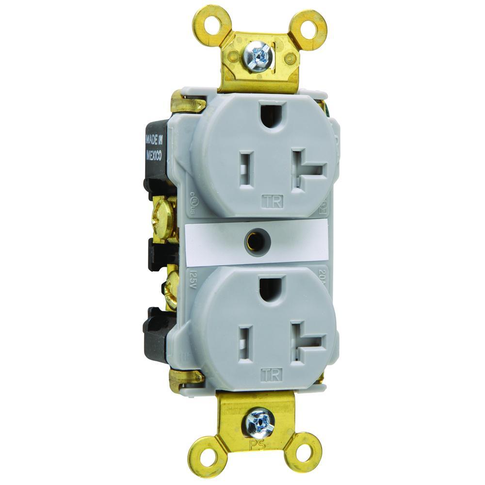 Pass & Seymour® TR63GRY Straight Blade Receptacles