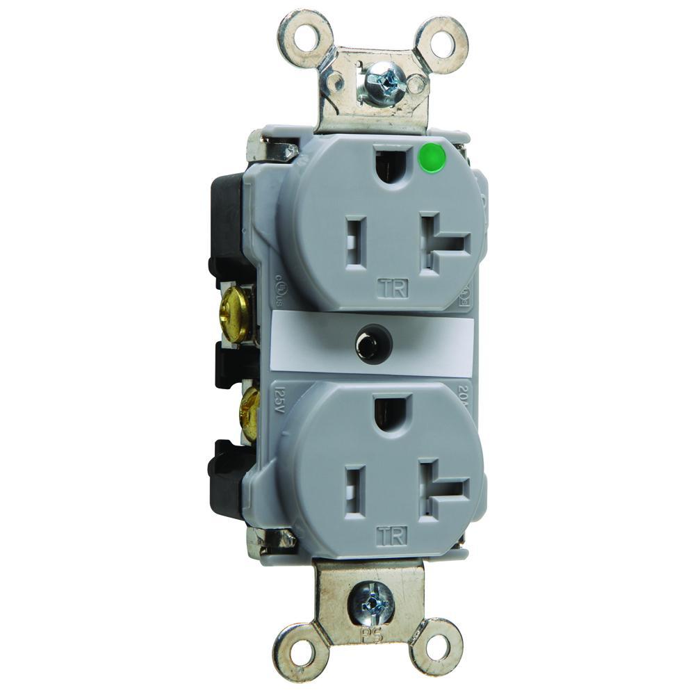 Pass & Seymour® TR63HGRY Straight Blade Receptacles