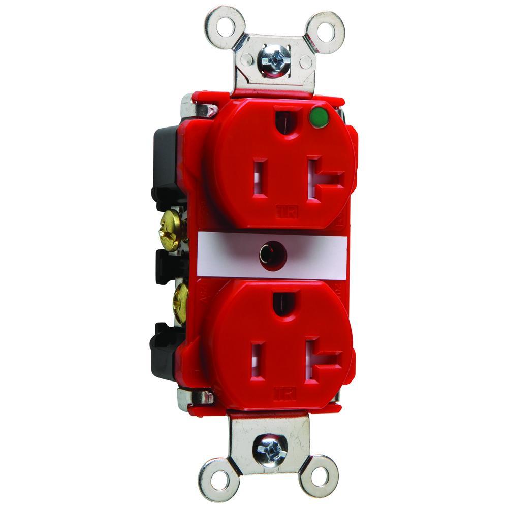 Pass & Seymour® TR63HRED Straight Blade Receptacles