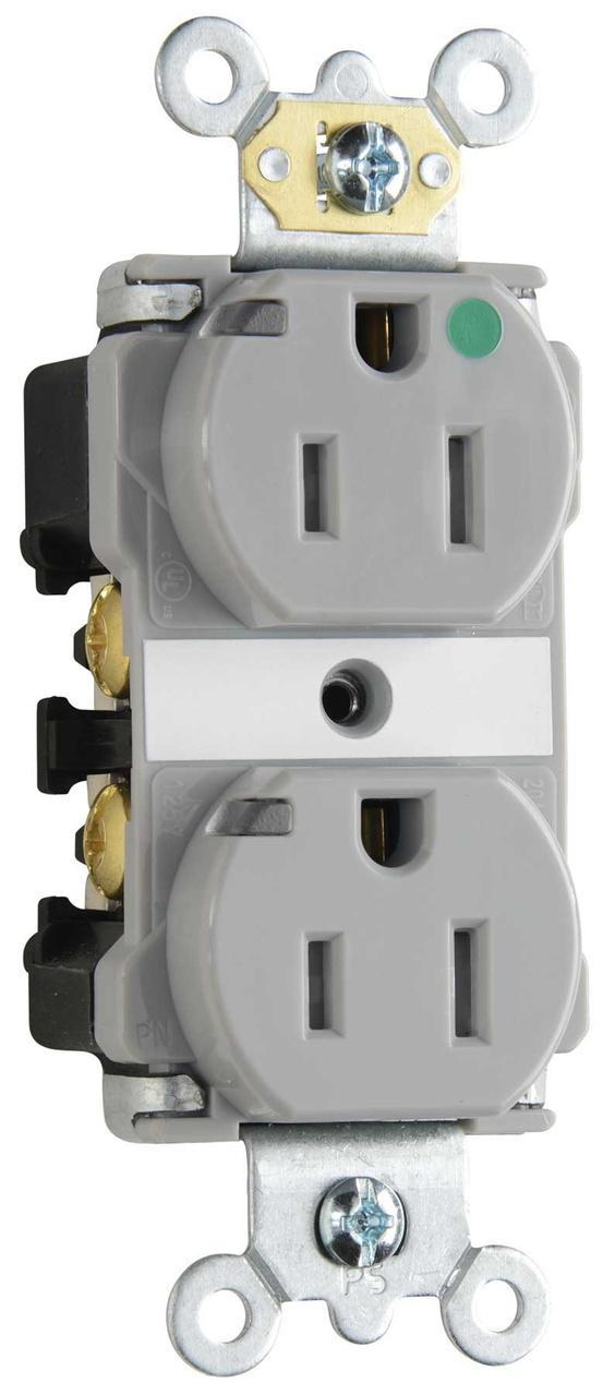 Pass & Seymour® TR8200HPIGRY Straight Blade Receptacles
