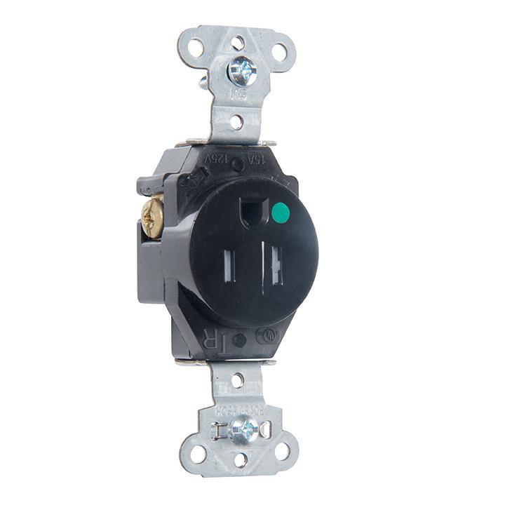 Pass & Seymour® TR8201BK Straight Blade Receptacles