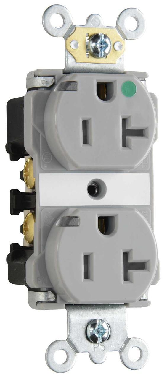 Pass & Seymour® TR8300HPIGRY Straight Blade Receptacles