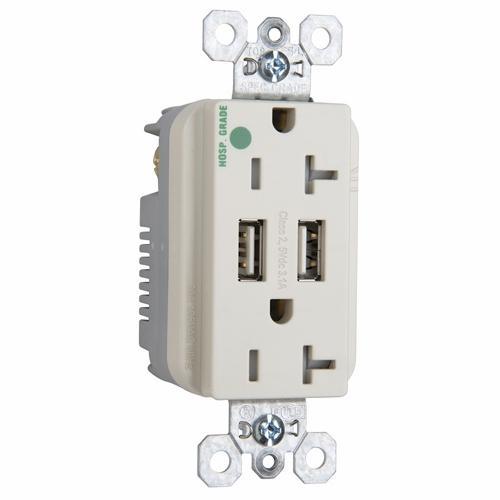 Pass & Seymour® TR8300HUSBLA Receptacles & USB Ports