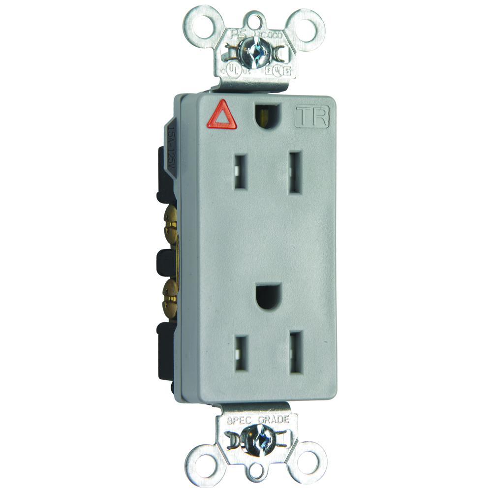 Pass & Seymour® TRIG26262GRY Straight Blade Receptacles