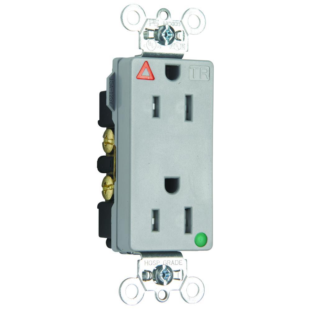 Pass & Seymour® TRIG26262HGGRY Straight Blade Receptacles