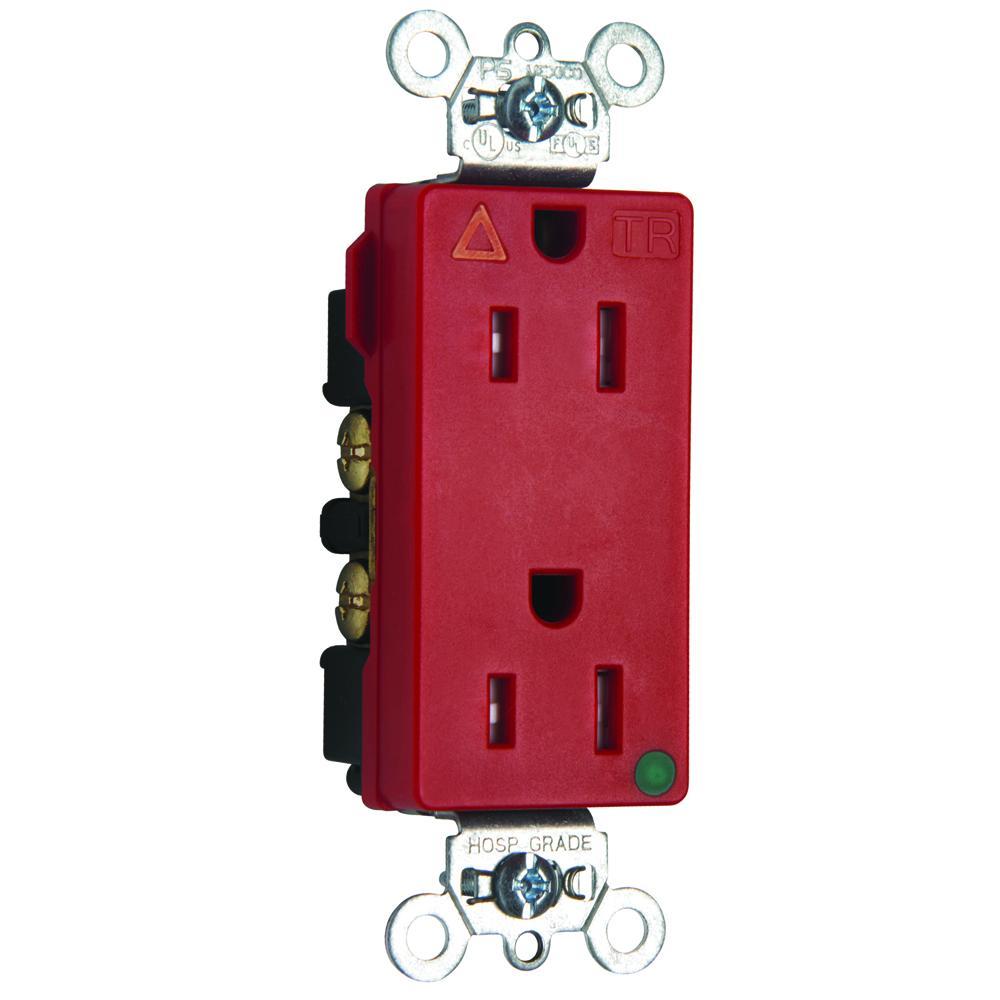 Pass & Seymour® TRIG26262HGRED Straight Blade Receptacles
