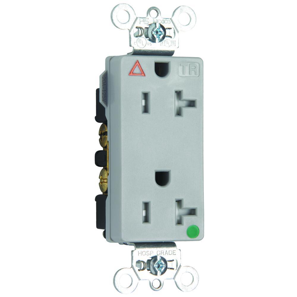 Pass & Seymour® TRIG26362HGGRY Straight Blade Receptacles