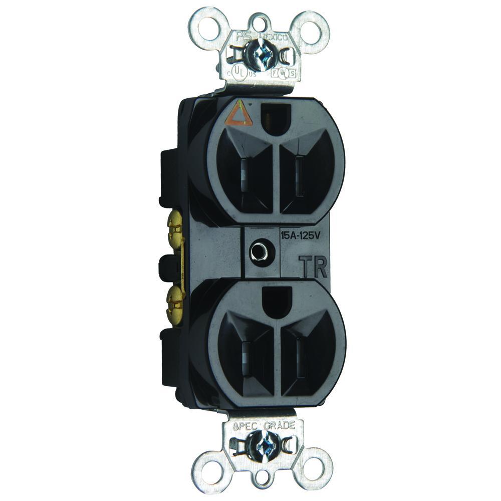 Pass & Seymour® TRIG5262BK Straight Blade Receptacles