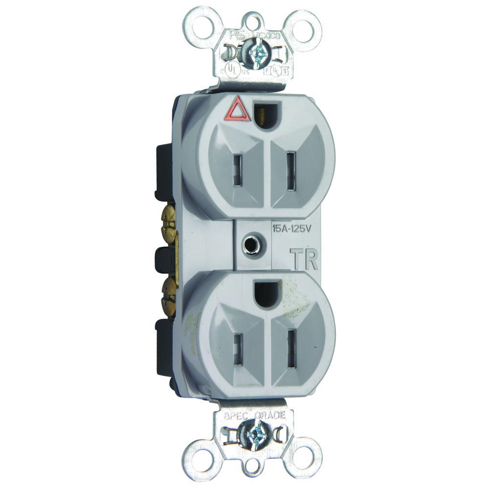 Pass & Seymour® TRIG5262GRY Straight Blade Receptacles