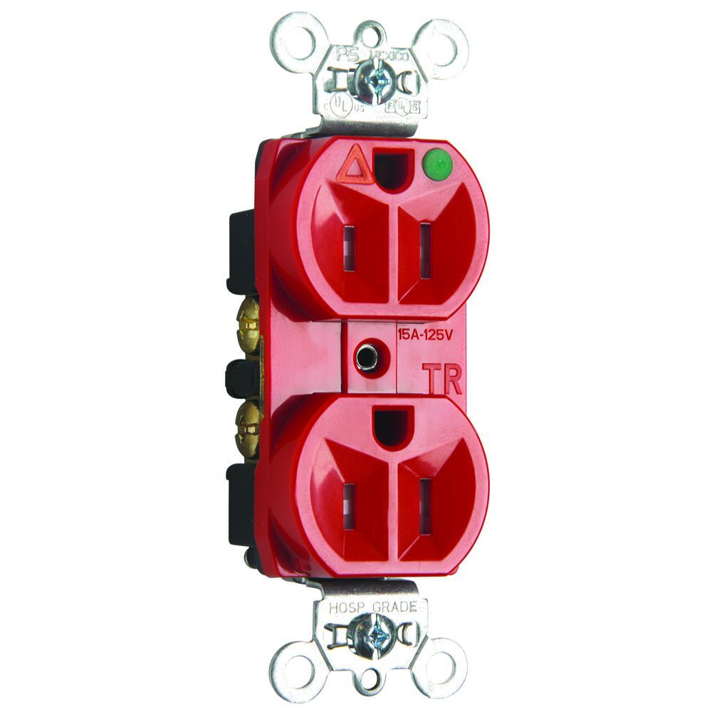 Pass & Seymour® TRIG8200RED Straight Blade Receptacles