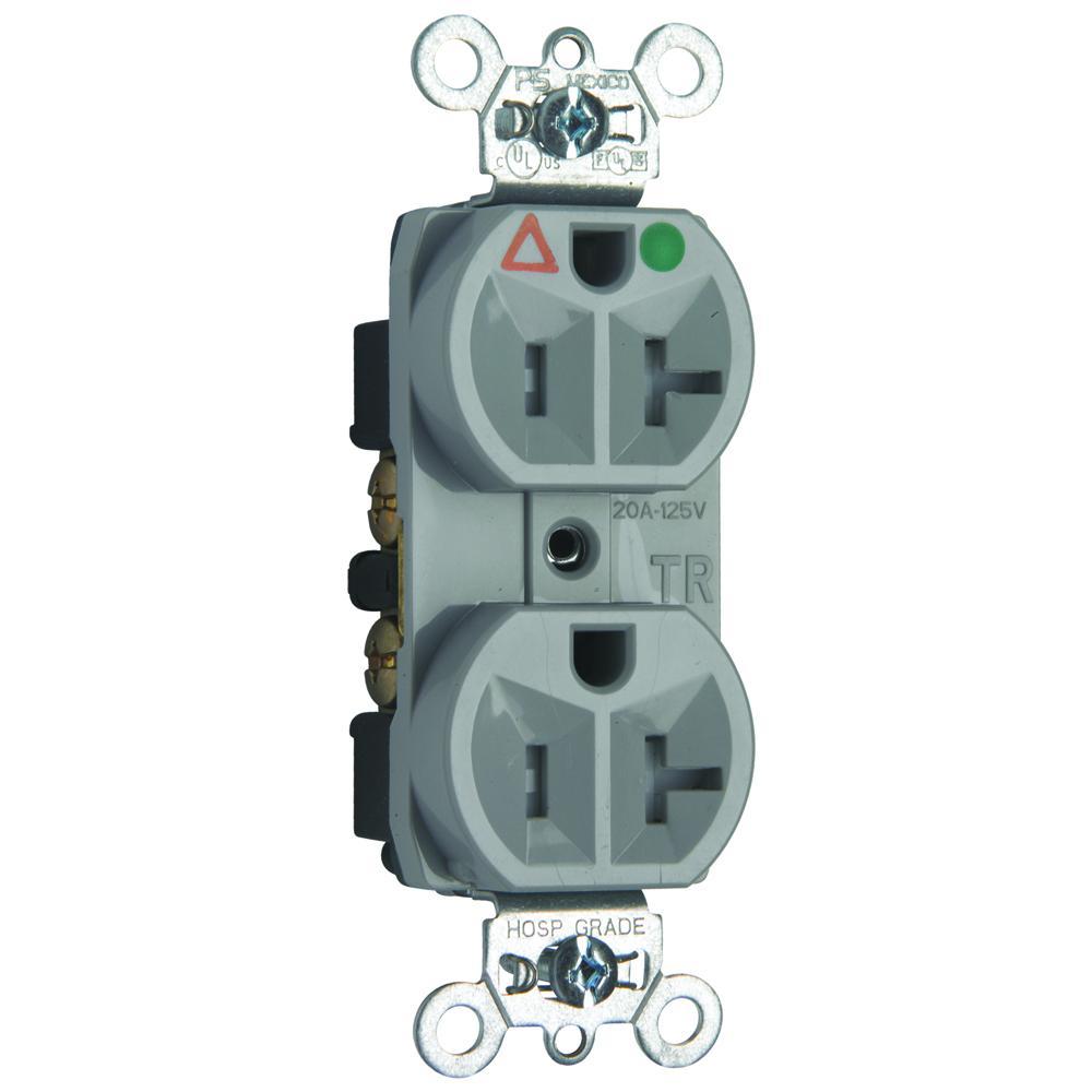 Pass & Seymour® TRIG8300GRY Straight Blade Receptacles