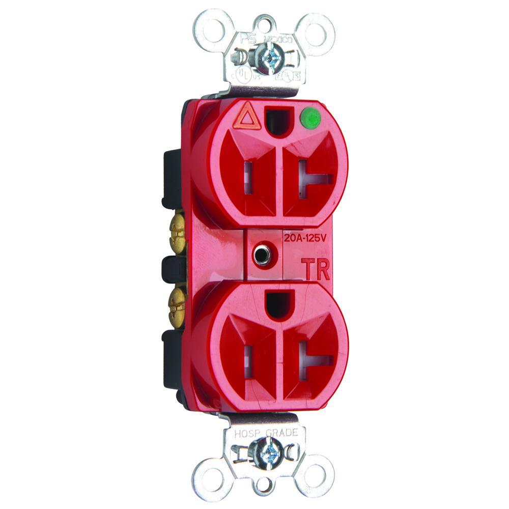 Pass & Seymour® TRIG8300RED Straight Blade Receptacles