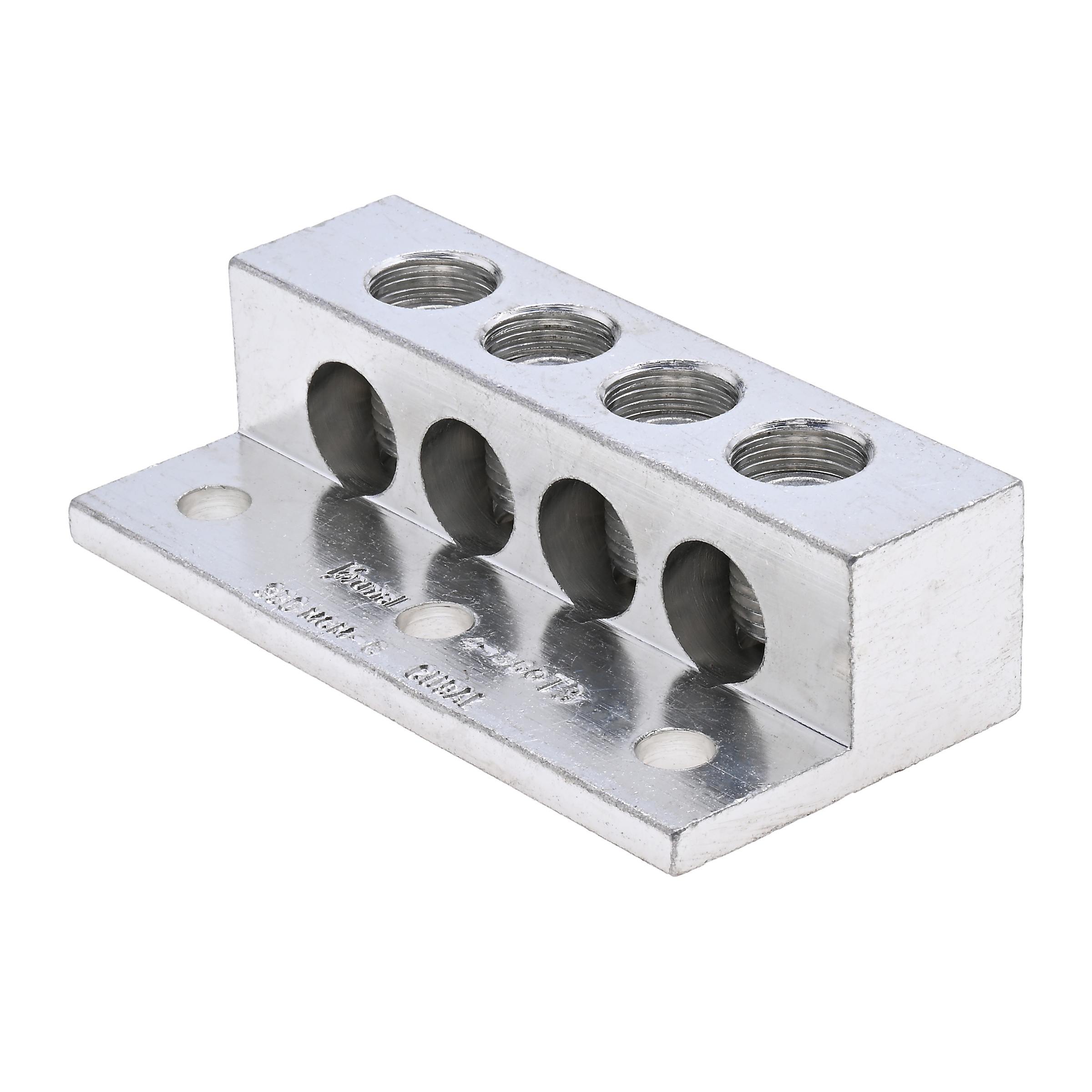 Polaris® 4-350T3 T Series Dual Rated Transformer Lug, 6 AWG to 350 kcmil Aluminum/Copper Conductor, 3/8 in Stud, 6061-T6 Aluminum Alloy