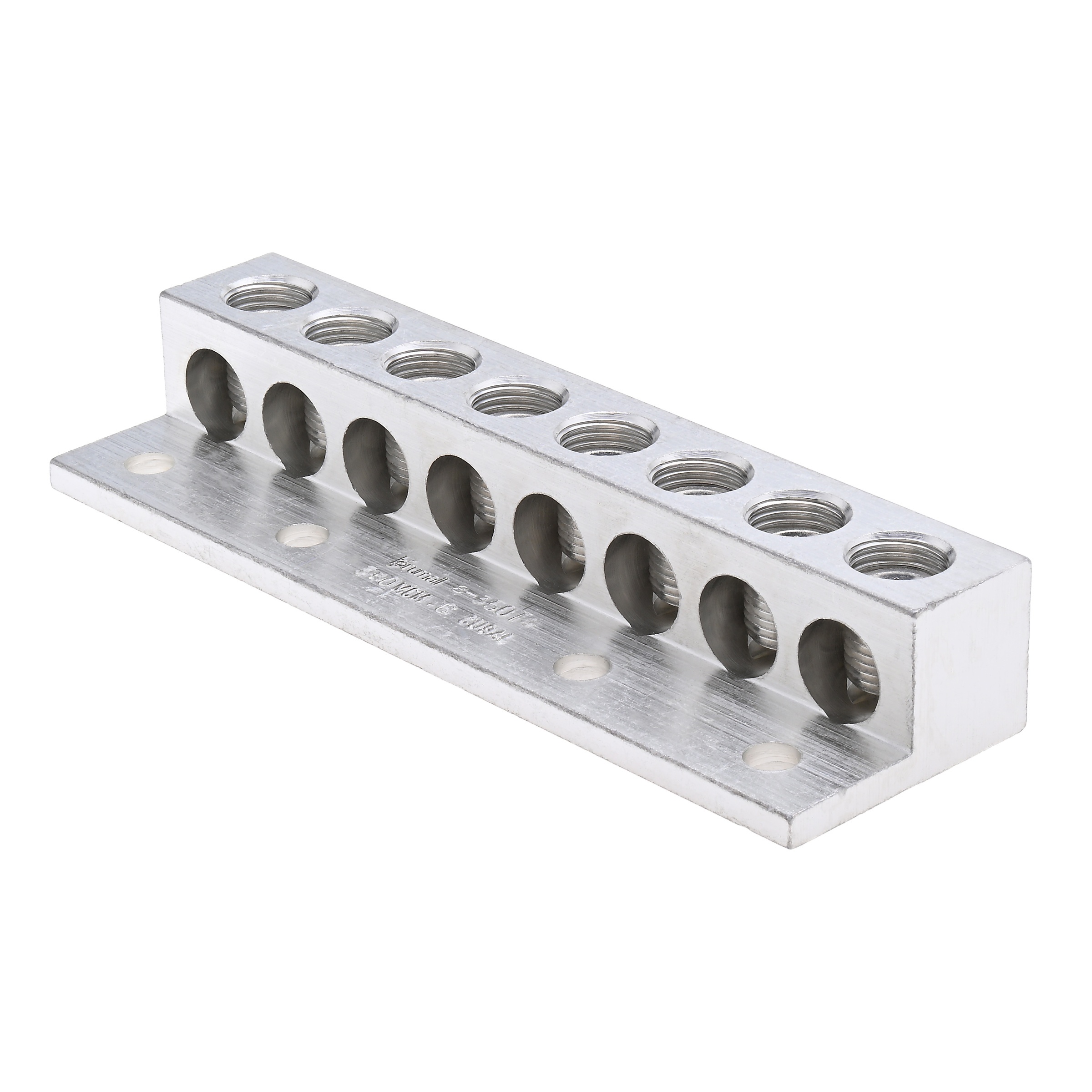 Polaris® 8-350T4 T Series Dual Rated Transformer Lug, 6 AWG to 350 kcmil, 3/8 in Stud, 4 Bolt Holes, Aluminum Alloy