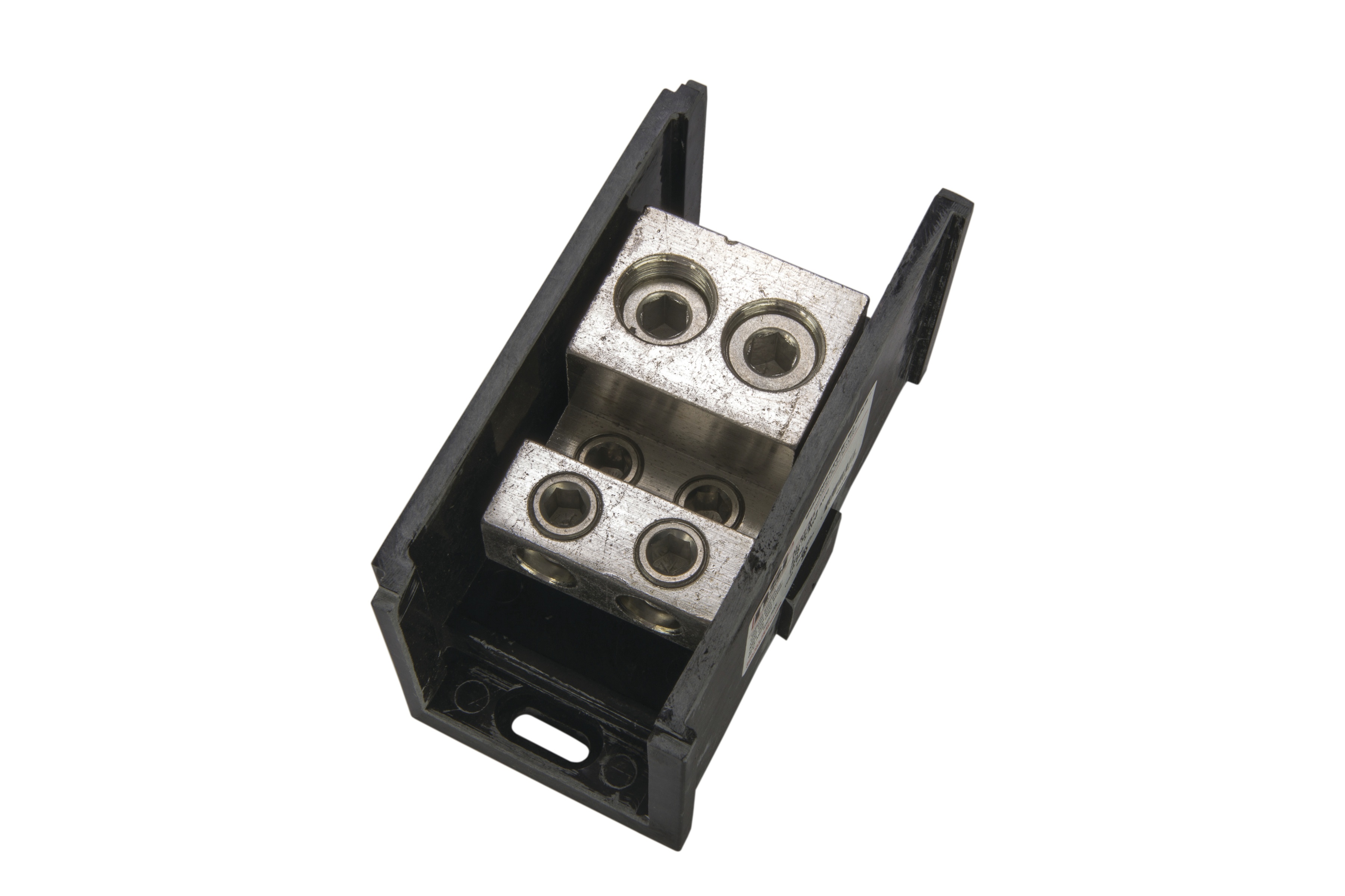Polaris® AL-R2-M4 Double Primary Power Distribution Block, 600 V AC, 760 A, 1 Poles, 4 AWG to 500 kcmil Wire, Aluminum