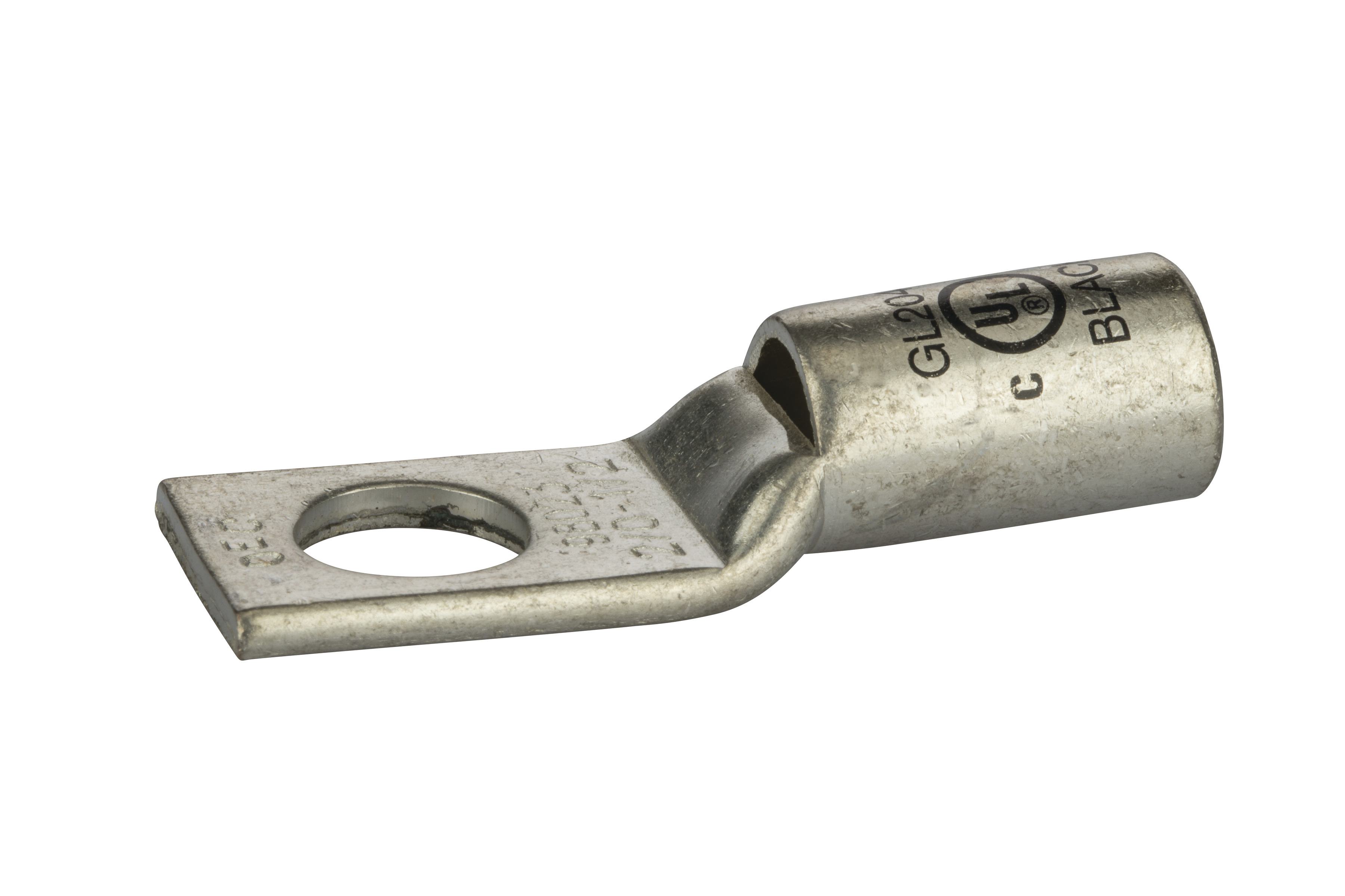 Polaris® GL2048 GL Series 1-Hole Compression Lug With Peep Hole, 2/0 AWG Stranded Conductor, 1/2 in Stud, Copper