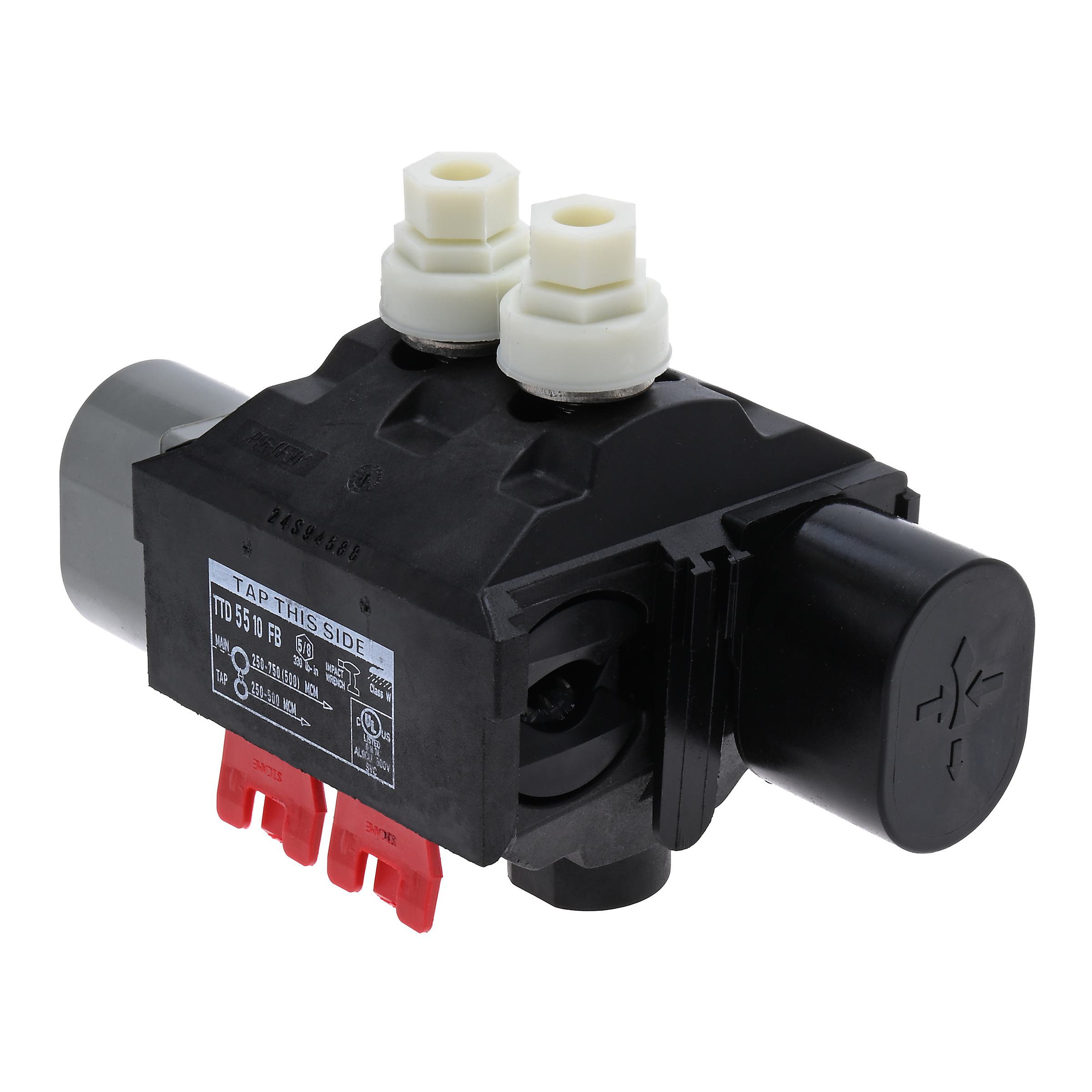 Polaris® IPCS7550 IPCS Dual Rated Piercing Insulation Connector, 250 to 750 kcmil Aluminum/Copper Conductor, Fiber Reinforced Thermal Plastic