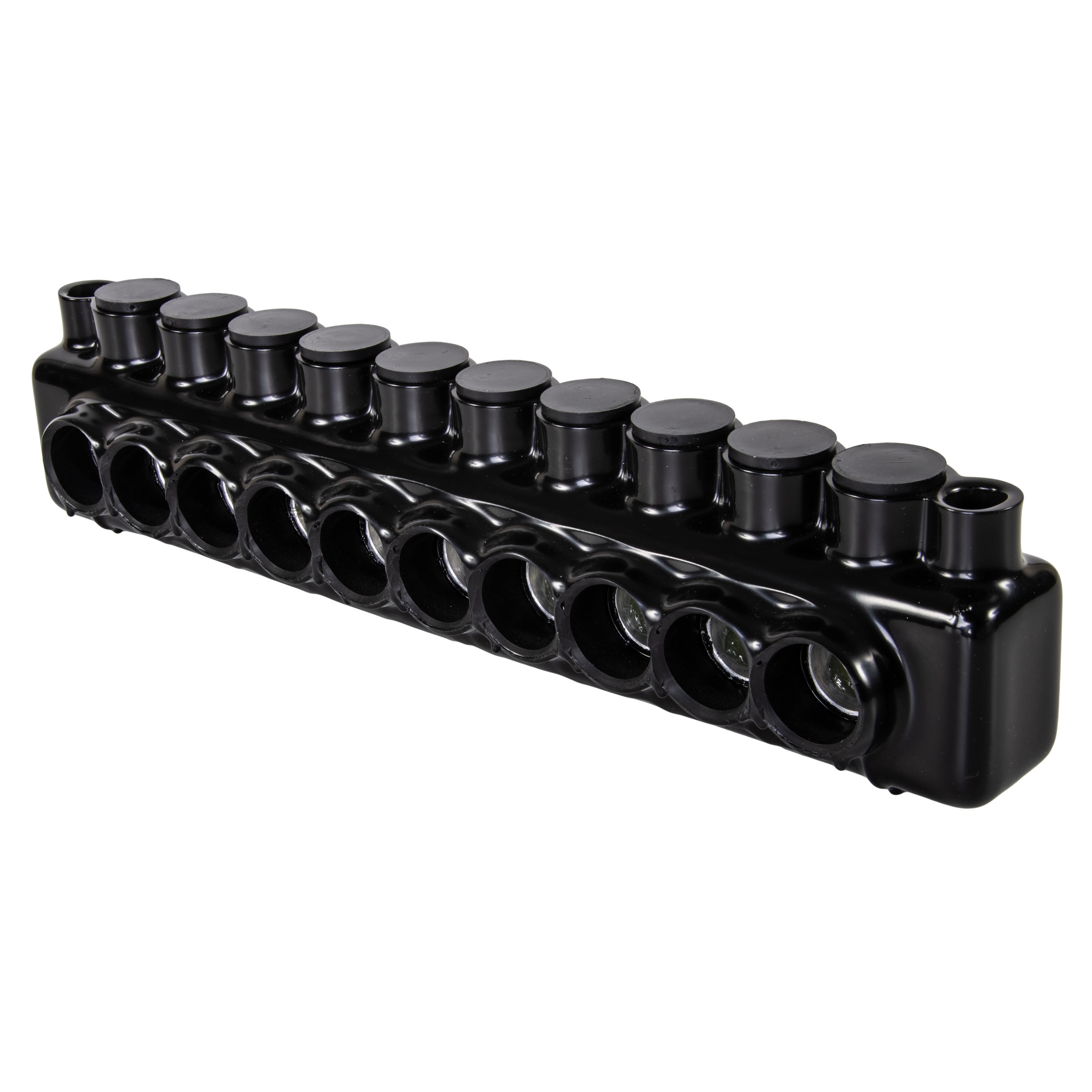 Polaris® IPLMD600-10 IPLMD Double Sided Entry Multi-Conductor Pre-Insulated Connector, 6 AWG to 600 kcmil Copper/Aluminum Conductor, Plastisol