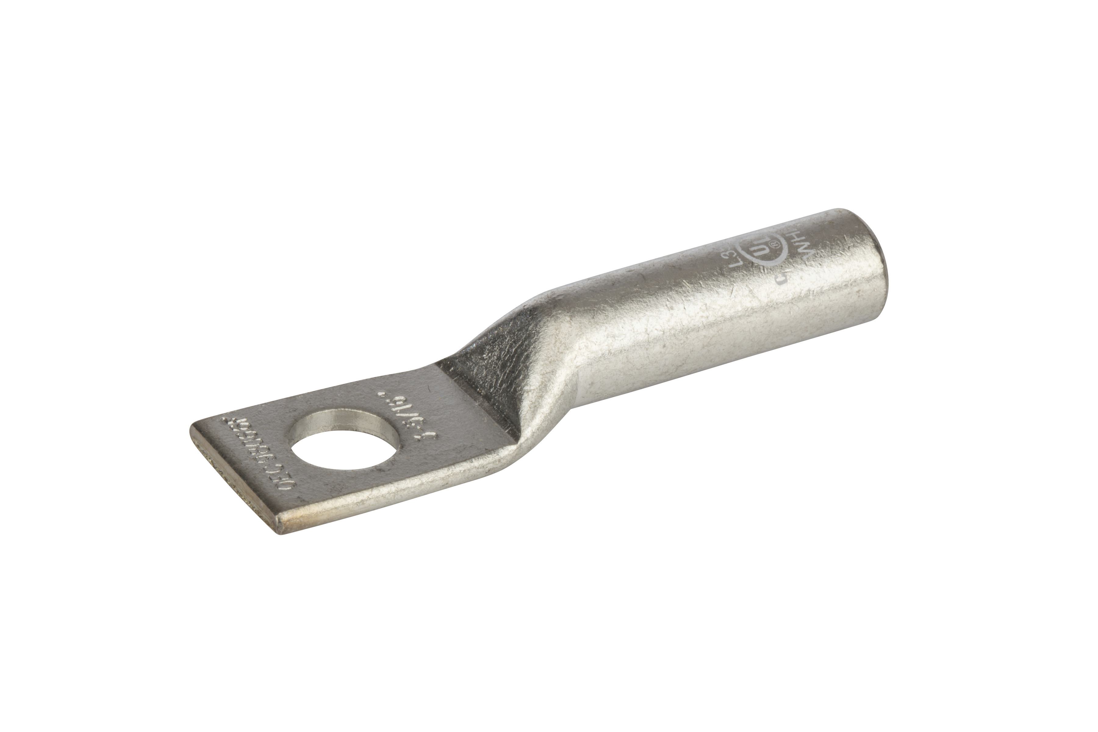 Polaris® L356 L Series 1-Hole Compression Lug, 3 AWG Stranded Conductor, 5/16 in Stud, Copper
