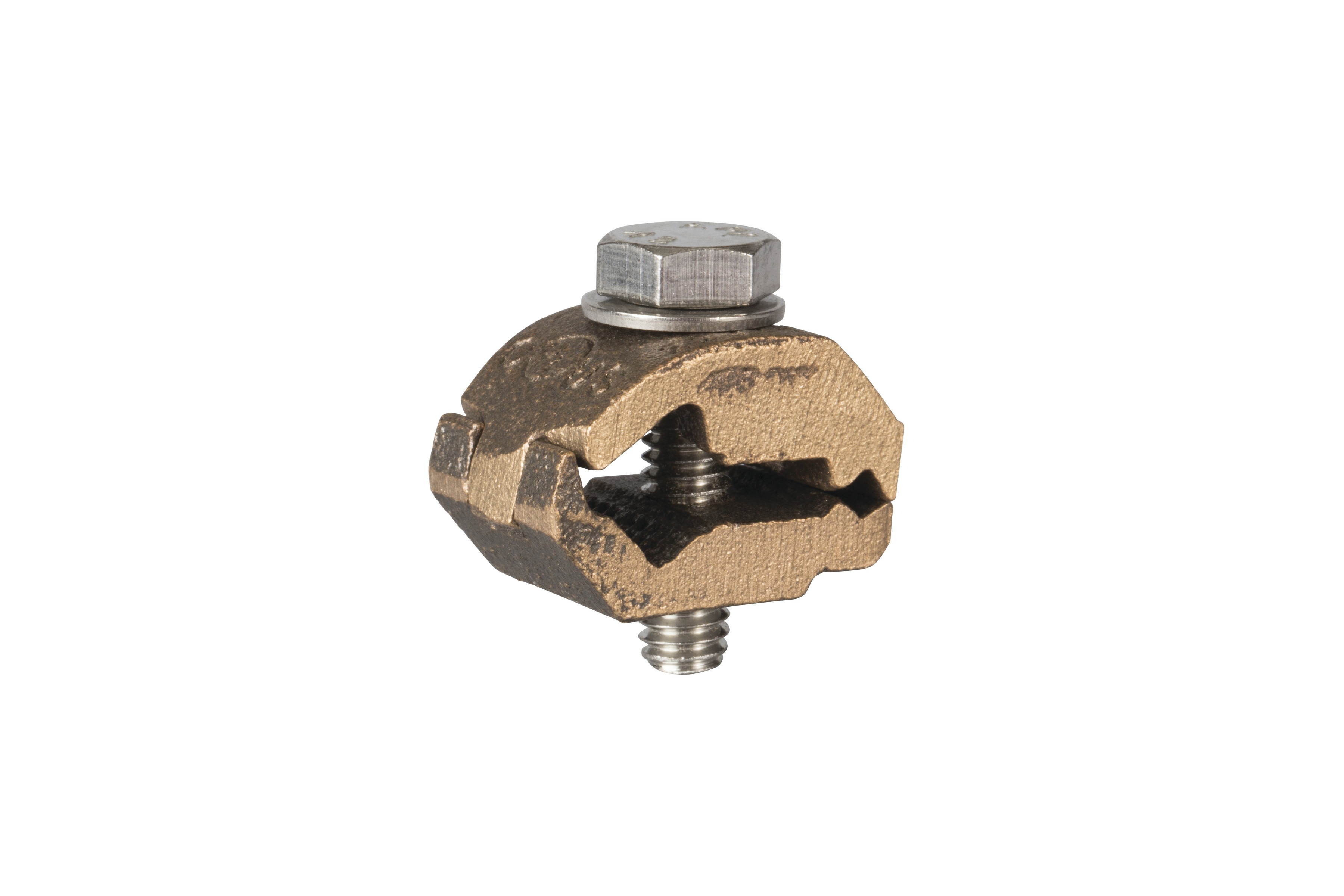 NSI RC50 Rebar Clamp, 1/2 in Conduit, 8 to 4 AWG Conductor, Cast Silicon Bronze