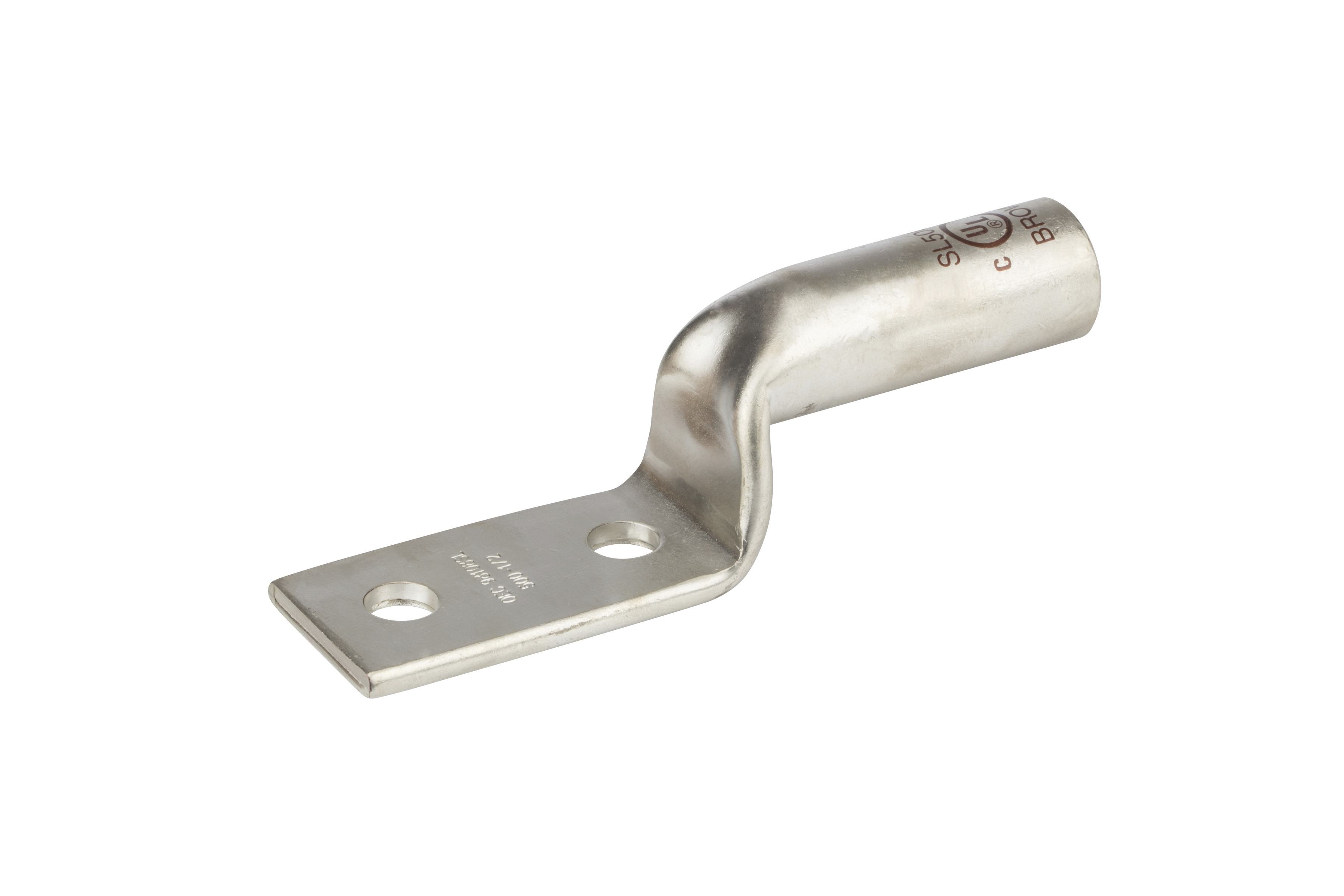 Polaris® SL500N 2-Hole Stacking Lug, 500 kcmil Stranded Conductor, 1/2 in Stud, Copper