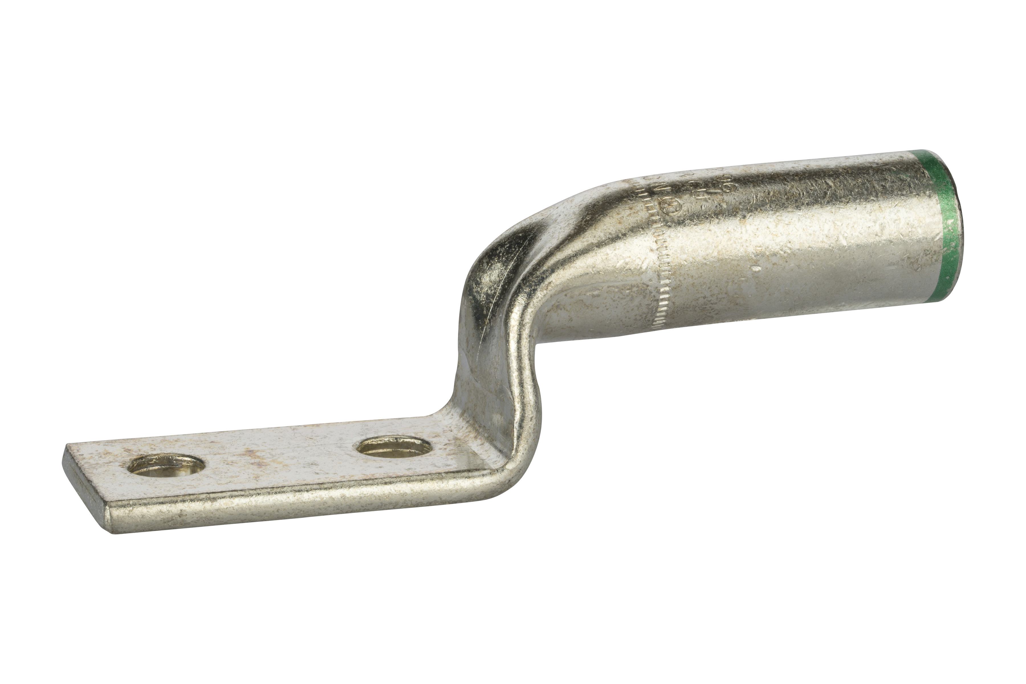 Polaris® SL600N SL-N 2-Hole Compression Lug, 600 kcmil Stranded Conductor, 1/2 in Stud, Tin Plated Copper