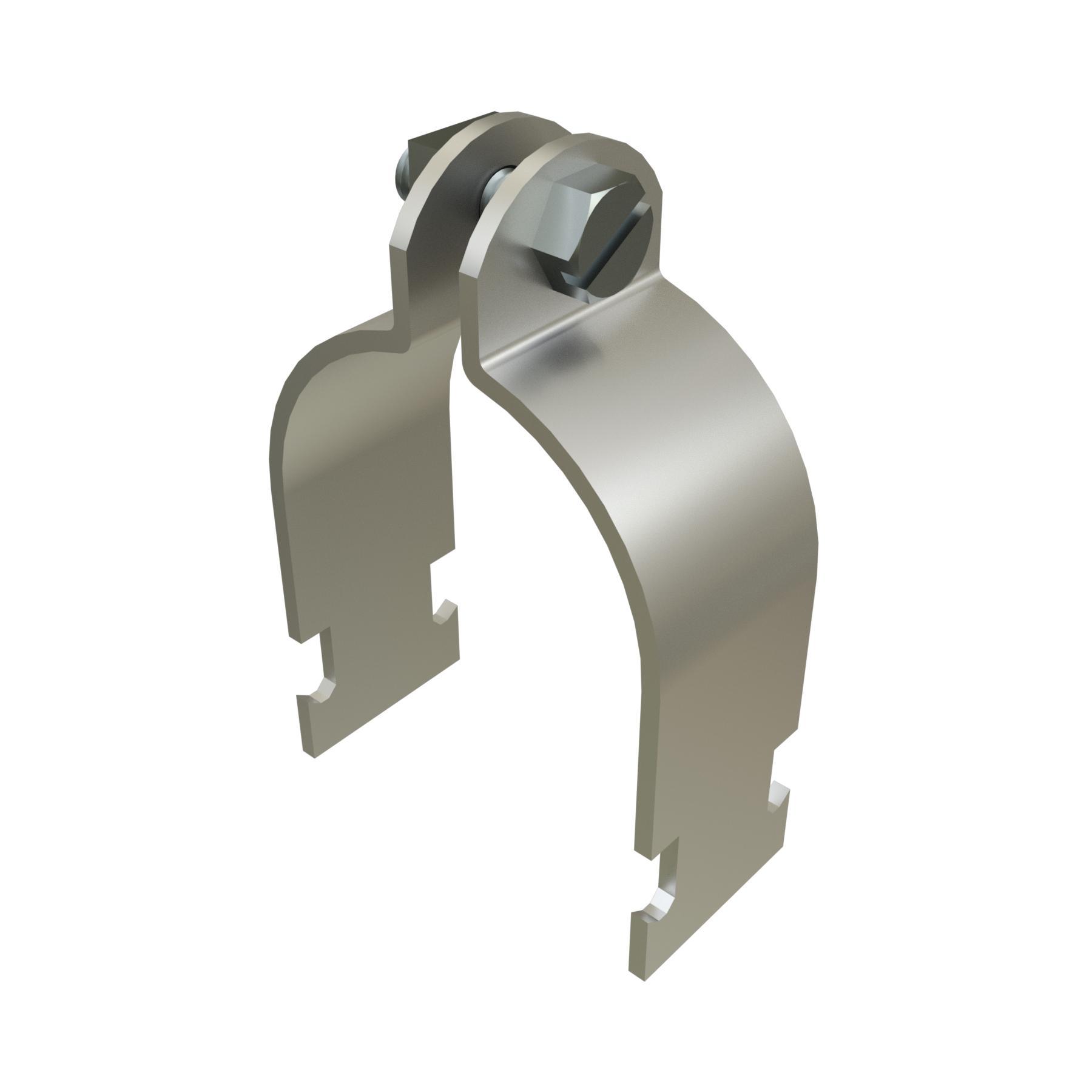 Calbrite™ S61500SC00 Conduit Strut Clamp, 1 in Conduit, 800 lb Load, 1/2 in OD, 316 Stainless Steel