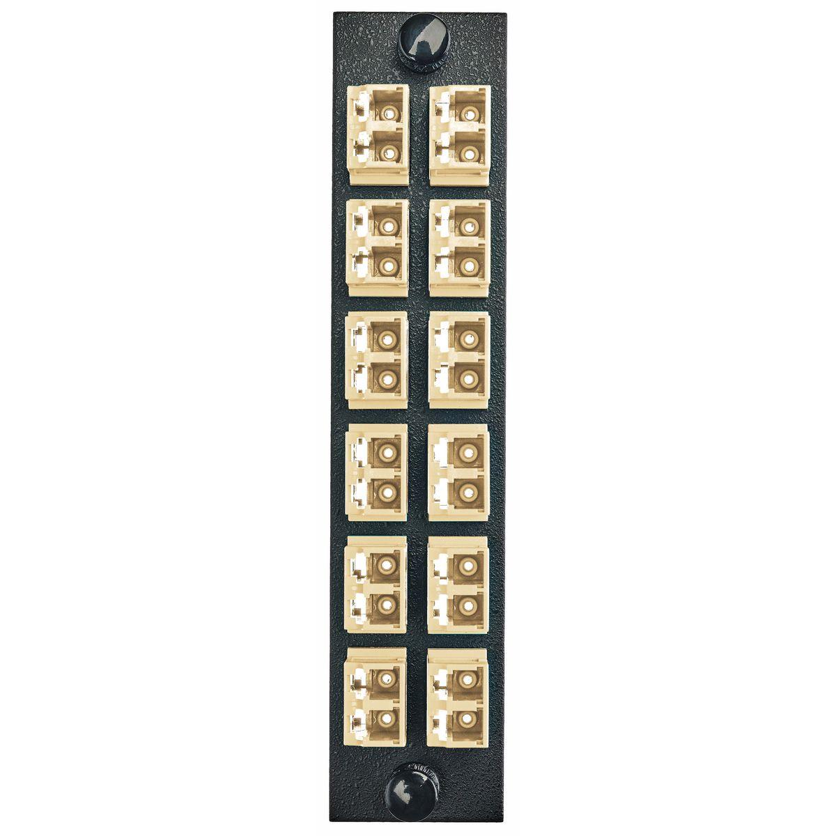 PREMISE WIRING FSPNLCDS12BE FO Patch Panel Connector Adapter, Loaded
