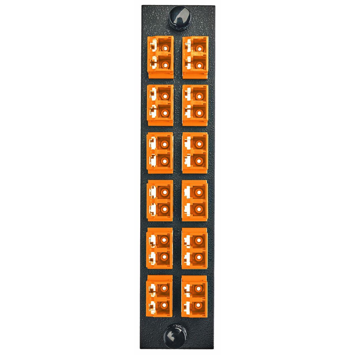 PREMISE WIRING FSPNLCDS12OR FO Patch Panel Connector Adapter, Loaded