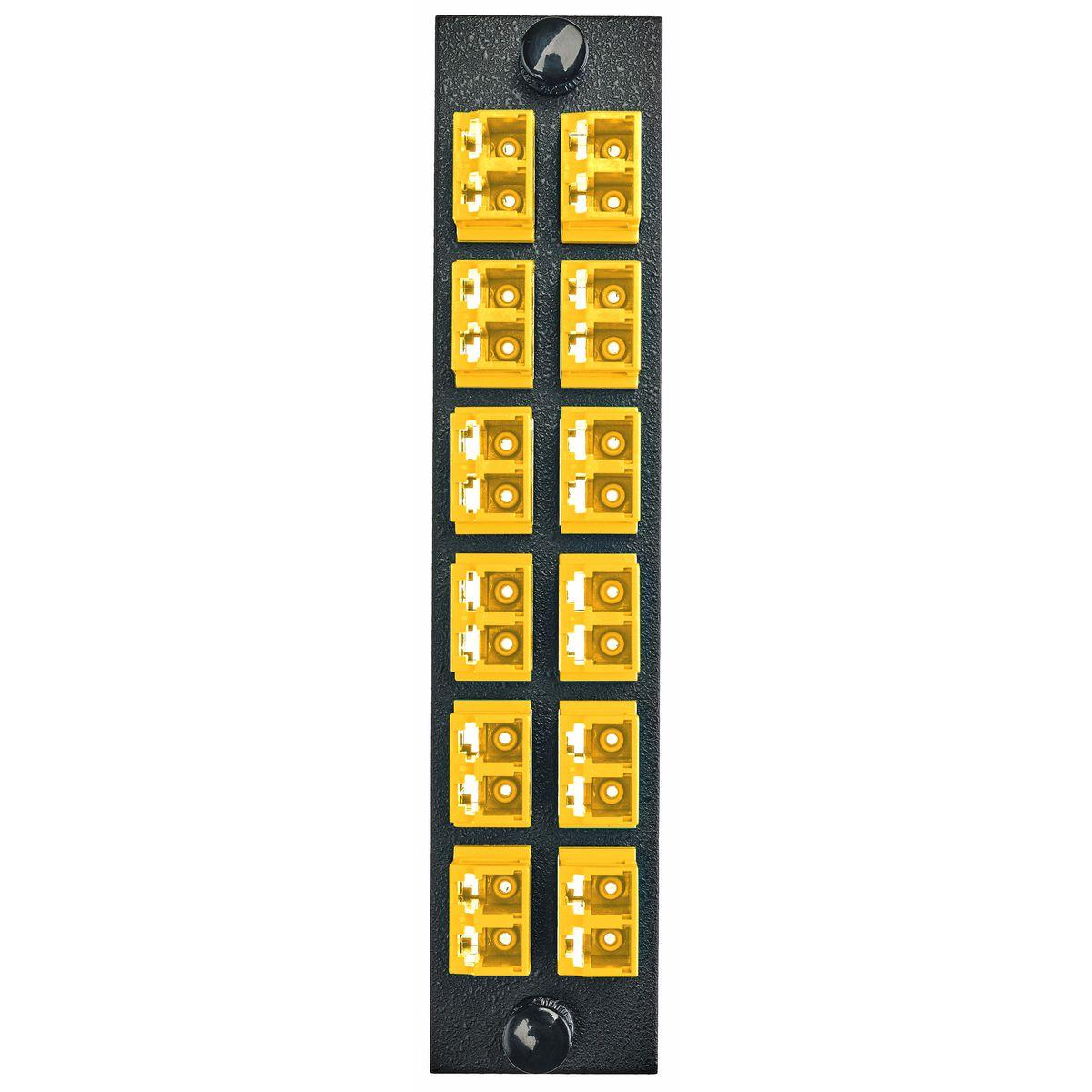 PREMISE WIRING FSPNLCDS12Y FO Patch Panel Connector Adapter, Loaded