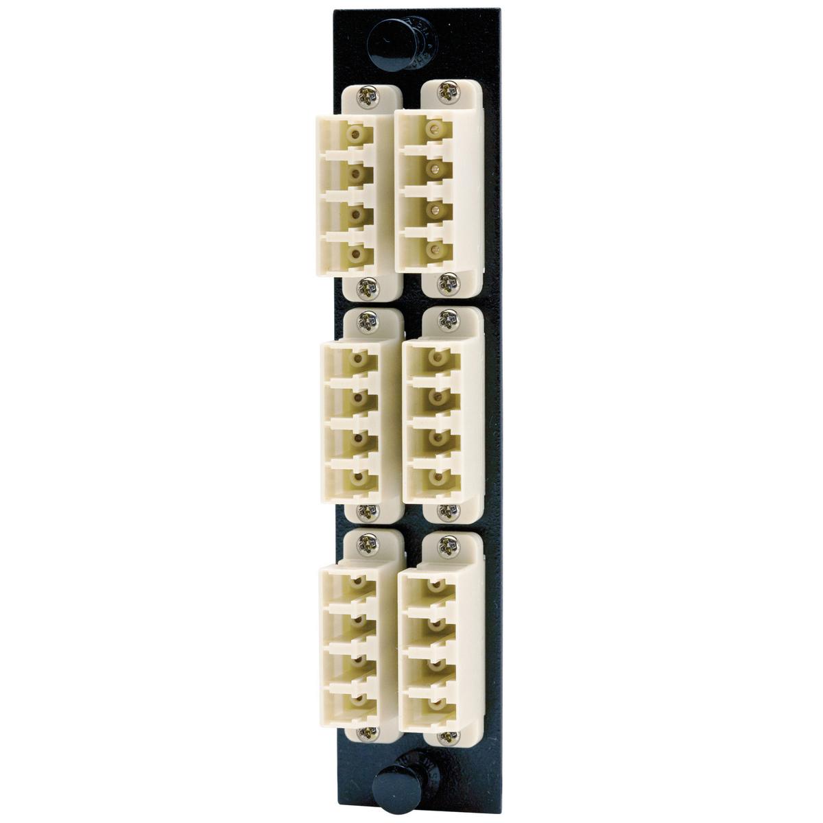 PREMISE WIRING FSPNLCQS6BE FO Patch Panel Connector Adapter, Loaded