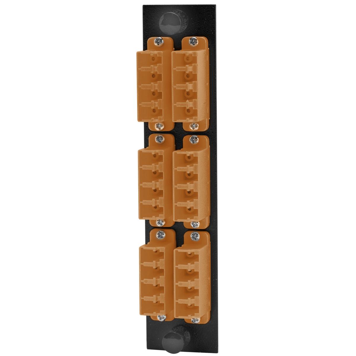 PREMISE WIRING FSPNLCQS6OR FO Patch Panel Connector Adapter, Loaded