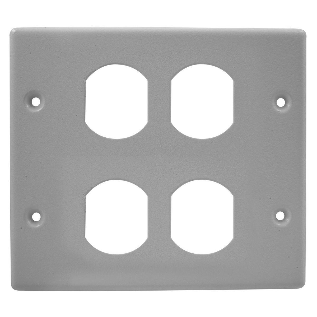 Hubbell Wiring Device-Kellems HBL4747BBGY Raceway Outlet Box Covers & Plates
