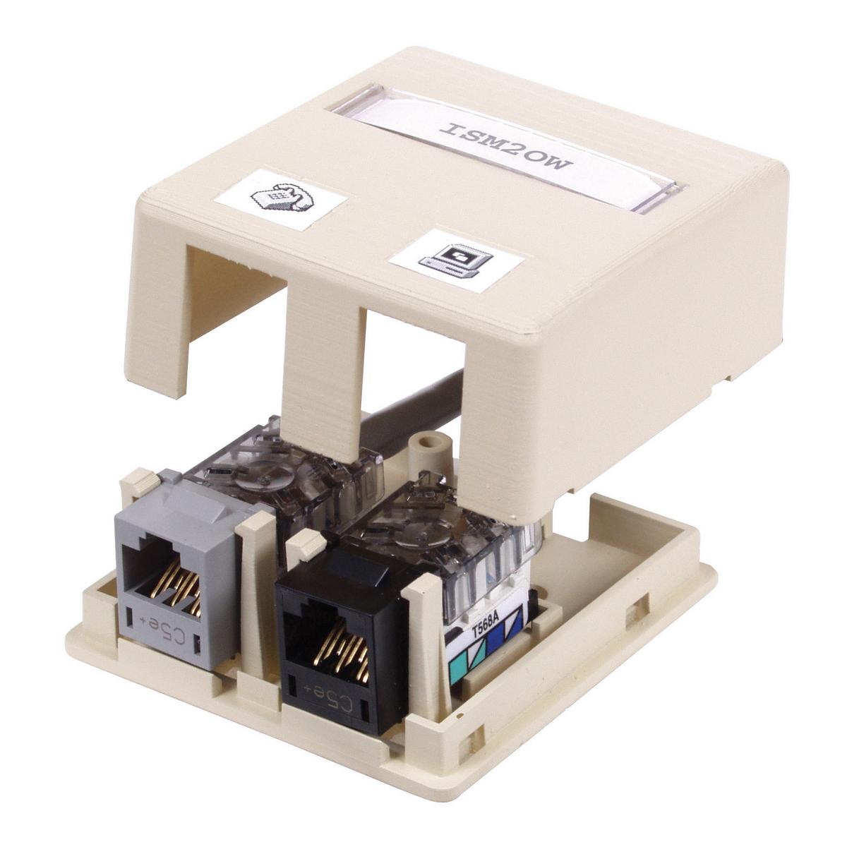PREMISE WIRING HSB2OWP Surface Outlet Box