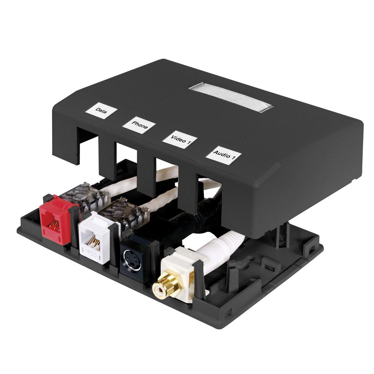 PREMISE WIRING HSB4BK Surface Outlet Box