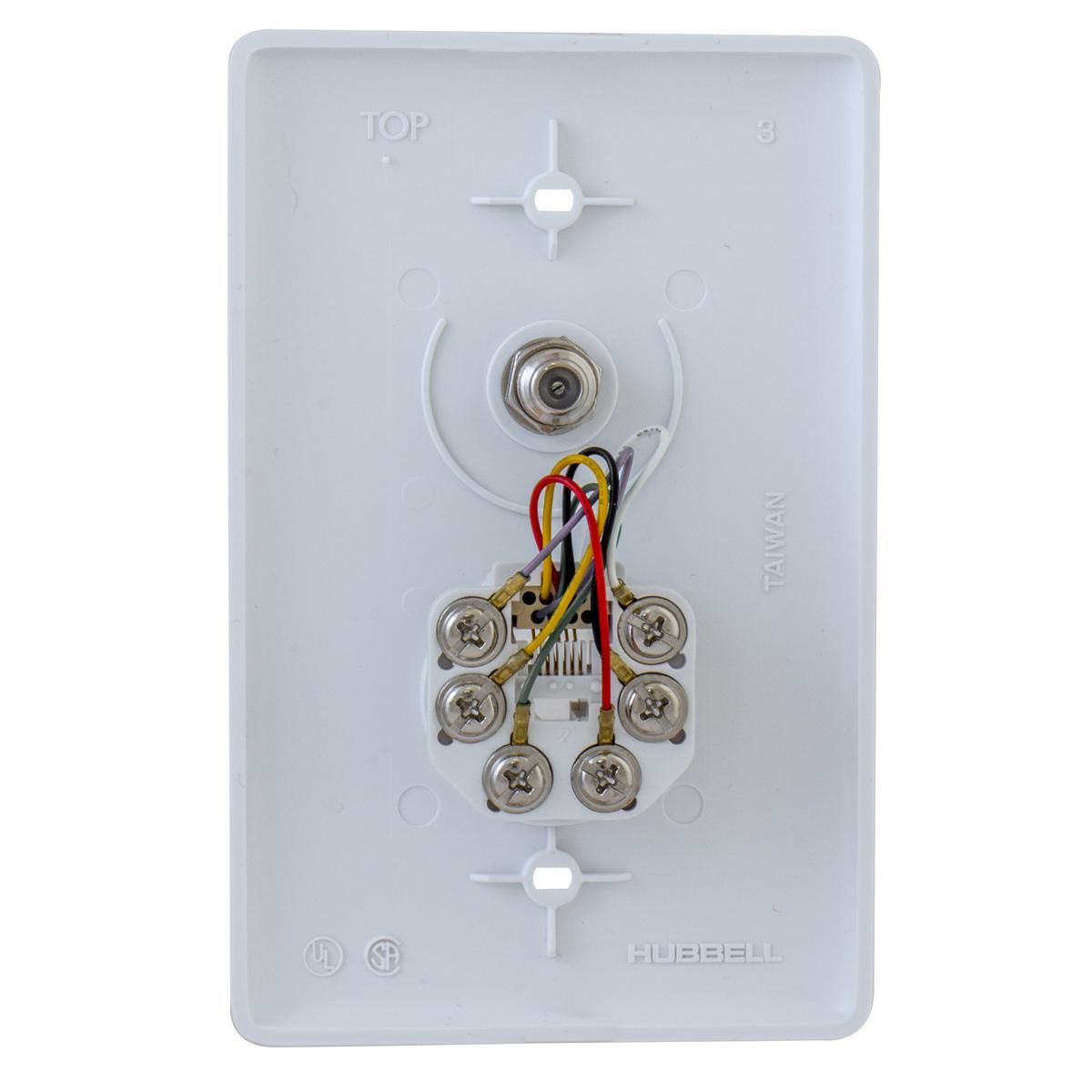Hubbell Wiring Device-Kellems NS755W Multimedia-Modular Jack Faceplates