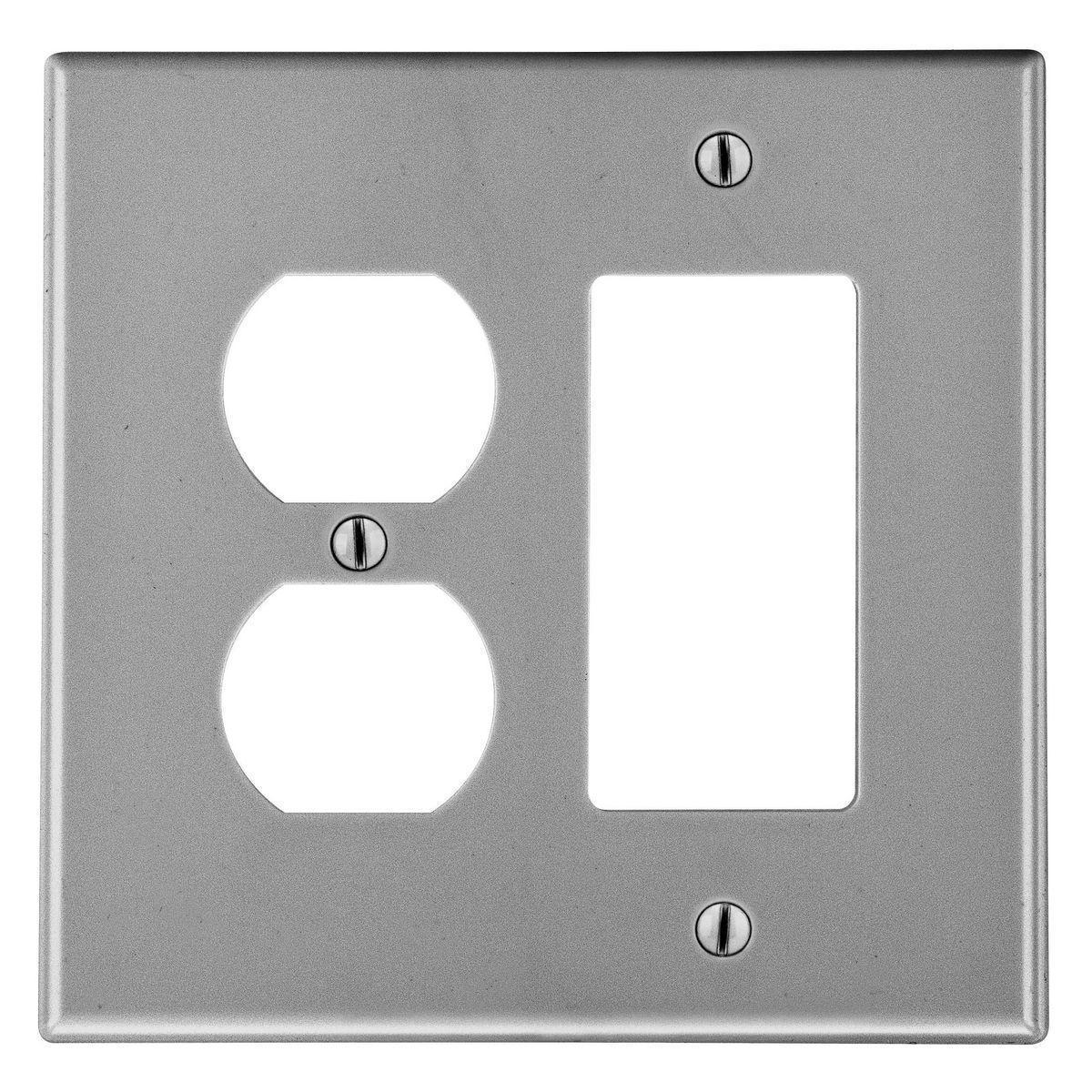 Hubbell Wiring Device-Kellems PJ826GY Combination Wallplates