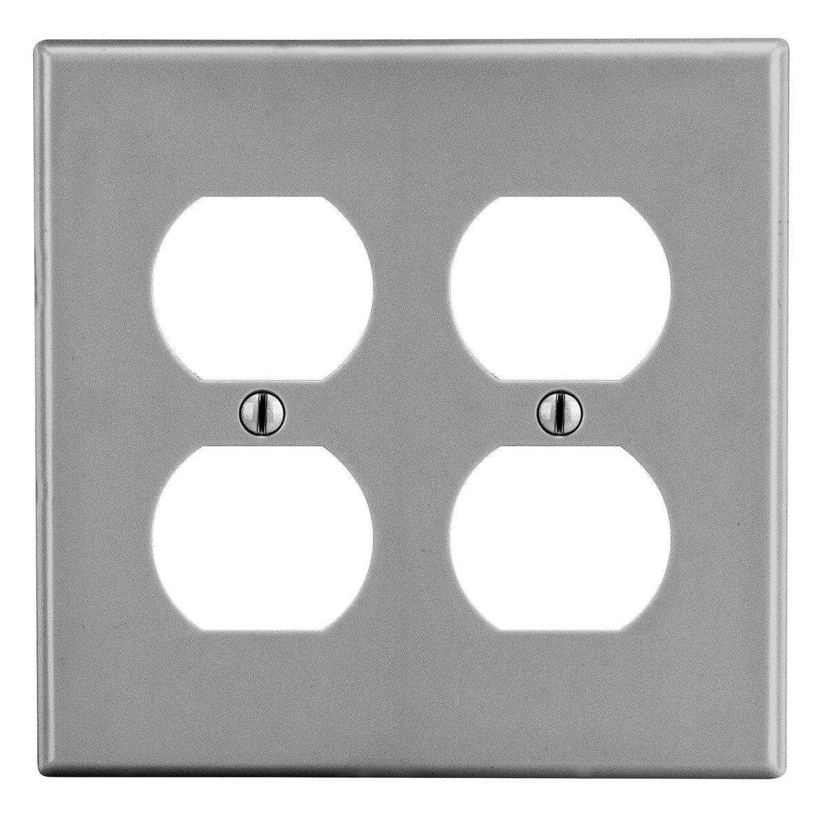 Hubbell Wiring Device-Kellems PJ82GY Receptacle Wallplates