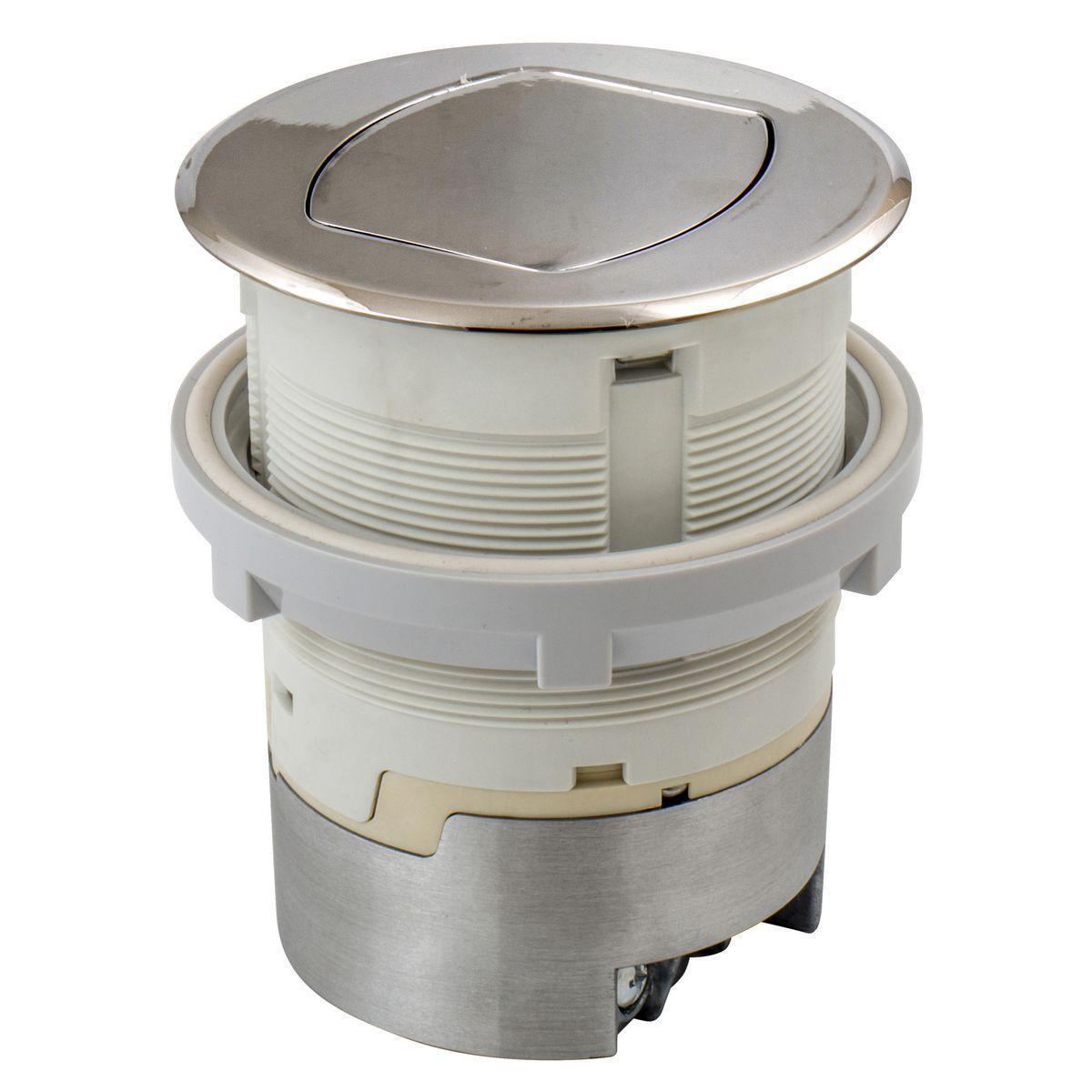 Hubbell Wiring Device-Kellems RCT200NI Pop-Up Surface Standard Sized Tamper Resistant Countertop Receptacle, 1 Gangs, 4 in Dia Cover, Composite