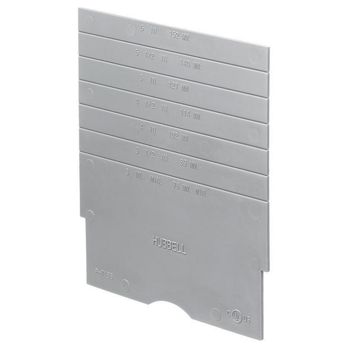 Hubbell Wiring Device-Kellems SystemOne S1DIV1 Replacement Standard Sized Side by Side Divider, Composite, For Use With SystemOne® Floor/Wall Box