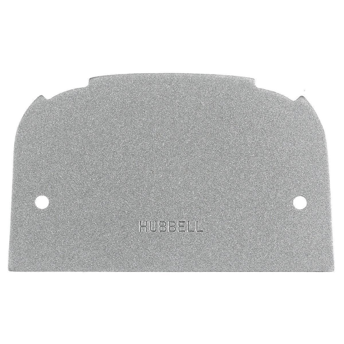 Hubbell Wiring Device-Kellems SS309BF Blank Furniture Feed Pedestal Style Standard Device Plate, 4.16 in L x 2.53 in W, 1 Gangs, Aluminum