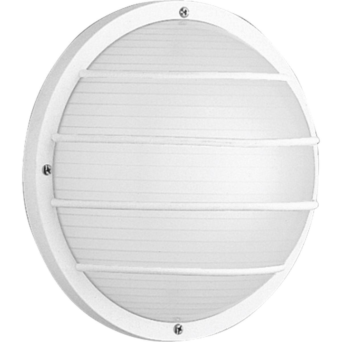 Progress Lighting® P5703-30 Contemporary/Modern Transitional Outdoor Wall Fixture, (1) A19 Lamp, 120 V AC, White Housing