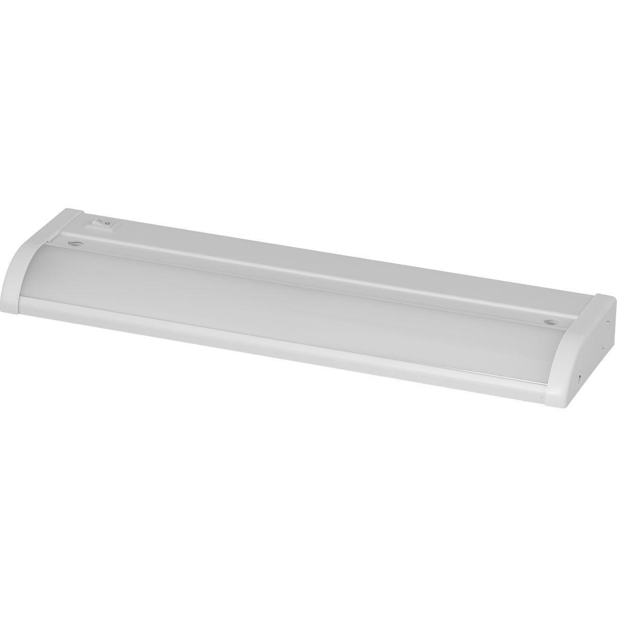 Progress Lighting® P700001-028-30 Hide-a-Lite V Linear Under Cabinet Lighting, (1) Lamp, 120 V AC, White Powder Coated Housing