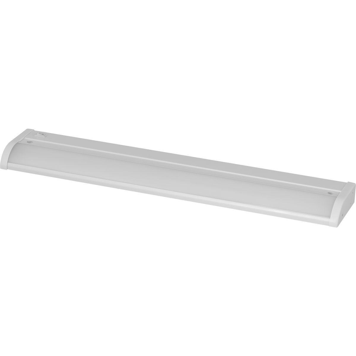Progress Lighting® P700002-028-30 Hide-a-Lite V Linear Under Cabinet Lighting, (1) Lamp, 120 V AC, White Powder Coated Housing